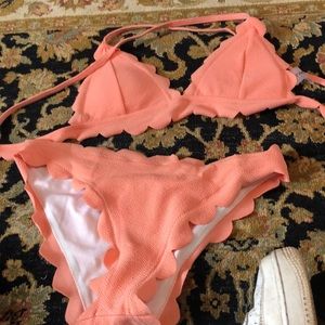 Pink Scalloped Bathing Suit